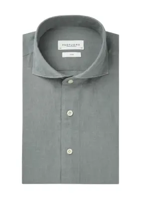 Profuomo | Shirt x-cutaway sc sf green
