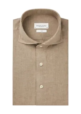 Profuomo | Shirt x-cutaway sc sf l.beige