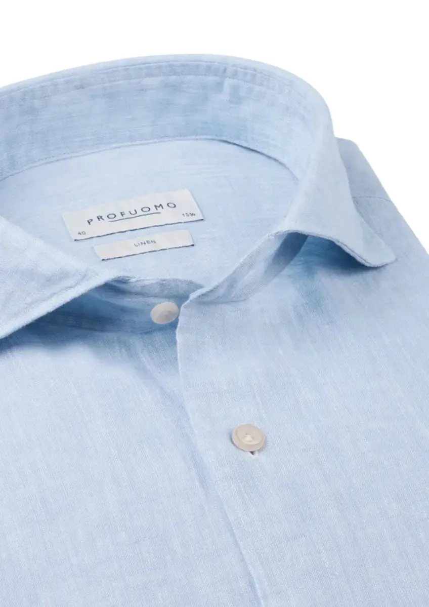 Profuomo | Shirt x-cutaway sc sf l.blue
