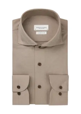 Profuomo | Shirt x-cutaway sc sf m.brown