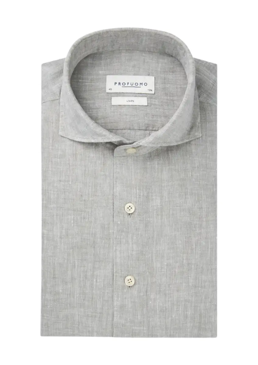 Profuomo | Shirt x-cutaway sc sf m.green