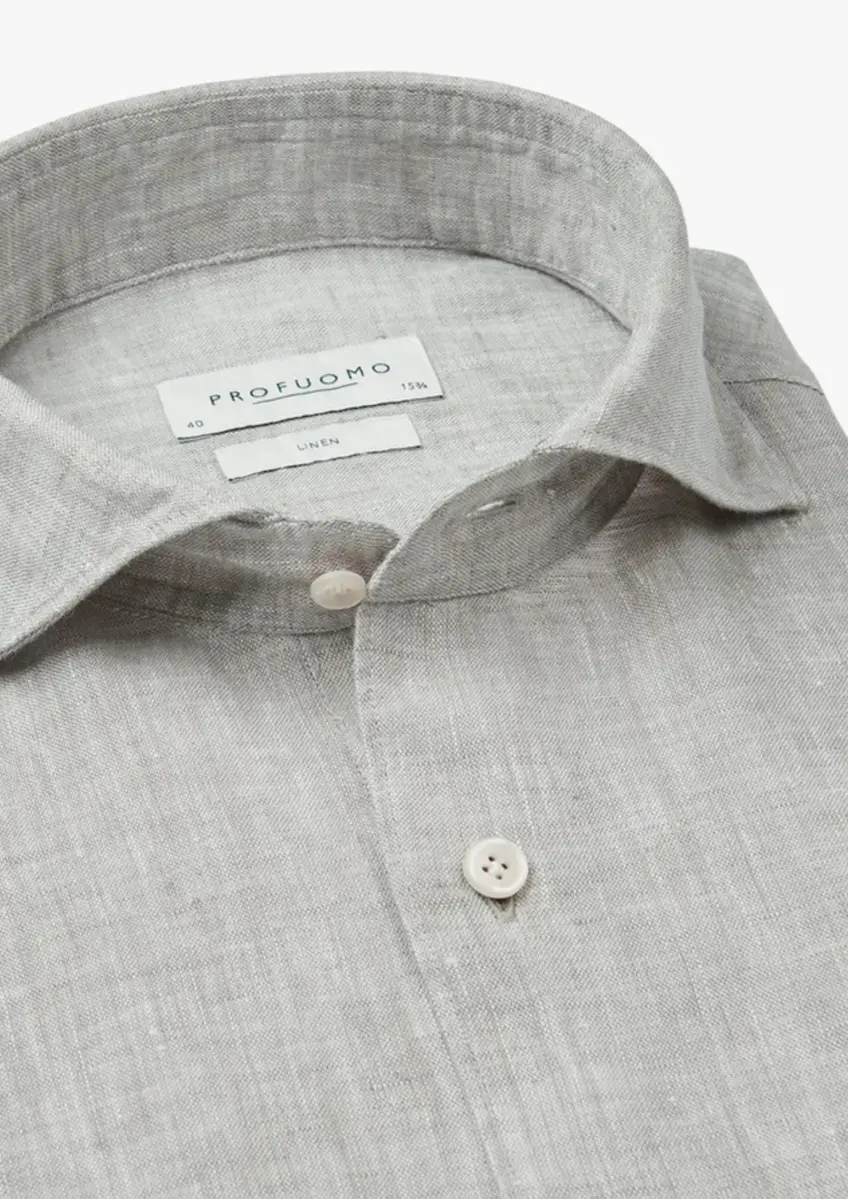 Profuomo | Shirt x-cutaway sc sf m.green