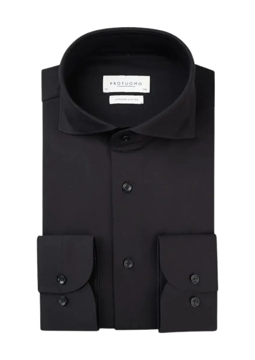 Profuomo | Shirt x cutaway sf sc black black