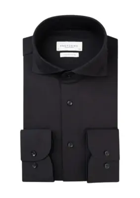 Profuomo | Shirt x cutaway sf sc black black