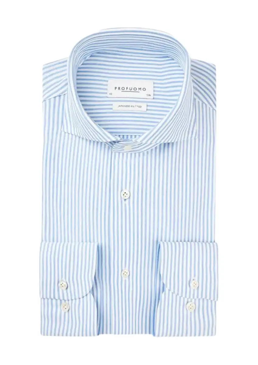 Profuomo | SHIRT X CUTAWAY SF SC BLUE STRIPE Blue