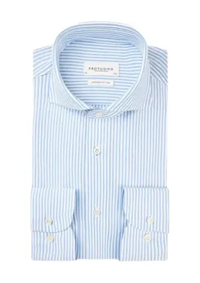 Profuomo | SHIRT X CUTAWAY SF SC BLUE STRIPE Blue