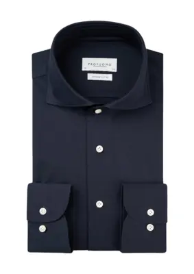 Profuomo | Shirt x cutaway sf sc navy navy