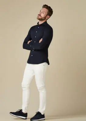 Profuomo | Shirt x cutaway sf sc navy navy