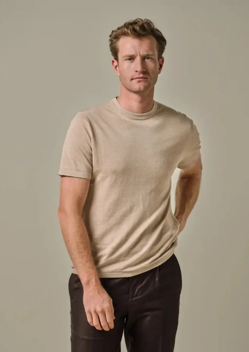 Profuomo | T-shirt crew neck ss beige