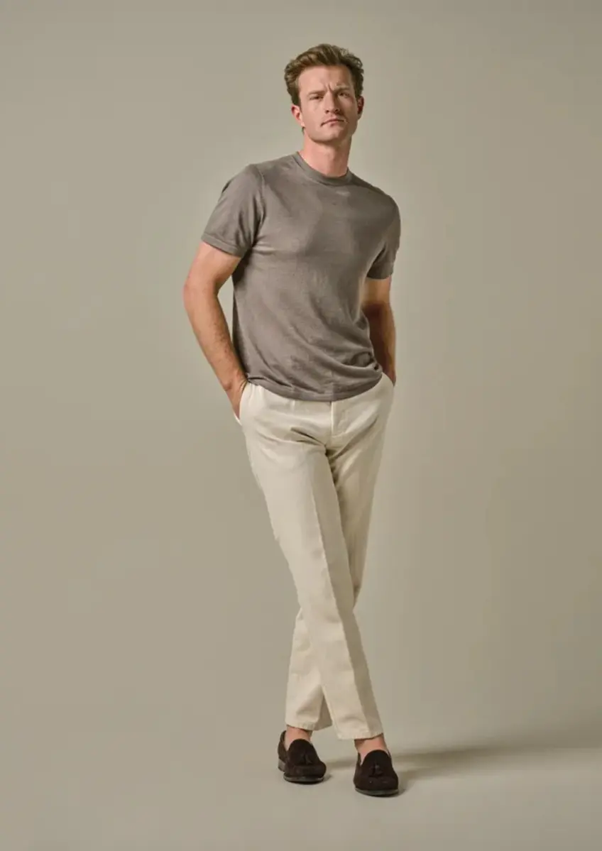 Profuomo | T-shirt crew neck ss brown