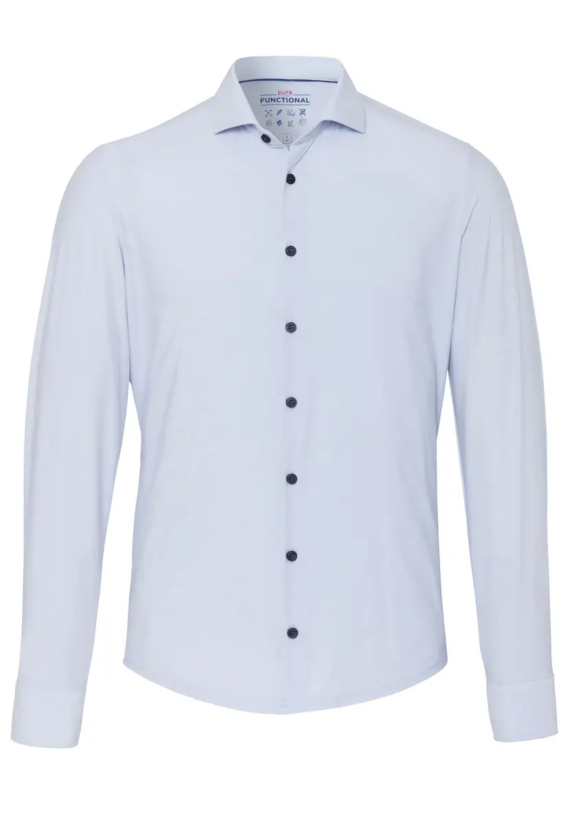 Pure | Functional shirt longsleeve plain light blue
