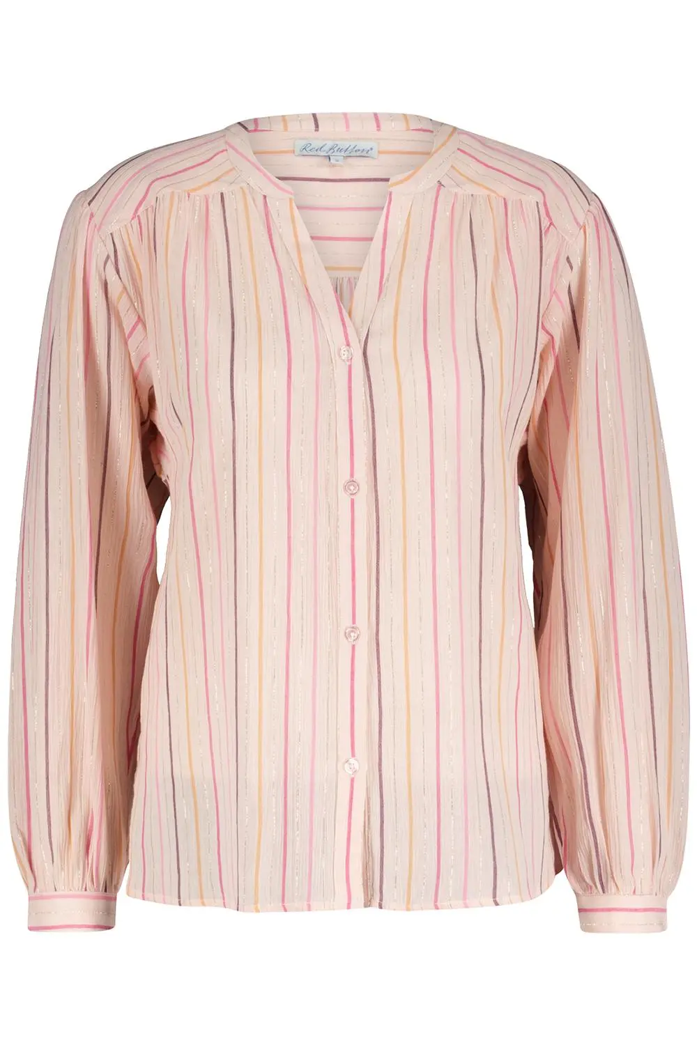 Red Button | Blouse lurex stripe soft pink