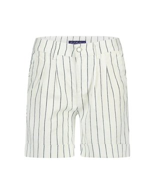 Red Button | Cleo short cotton linen stripe
