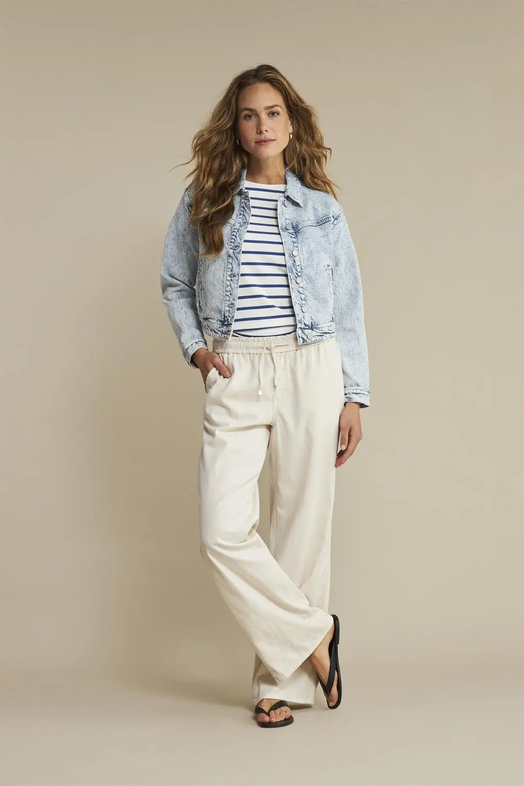 Red Button Colette cotton linen 83 cm