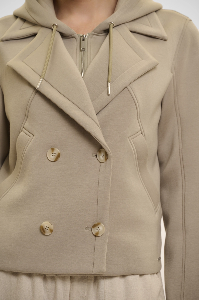 Rino&Pelle | Double breasted jacket with detachable hood collar