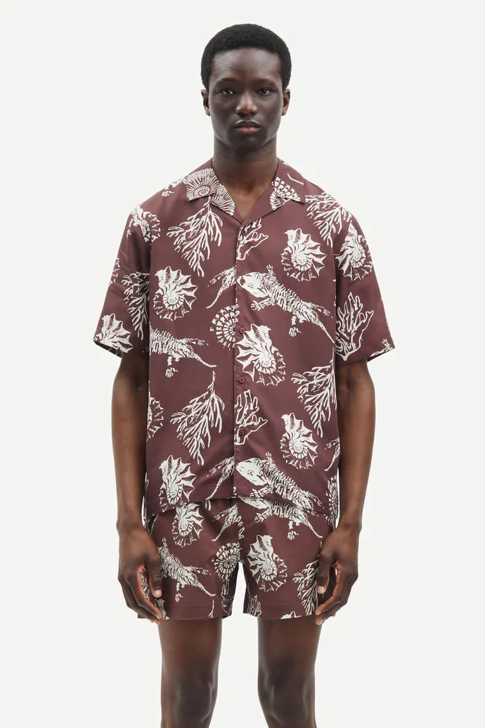 Samsoe Samsoe | Saoscar ax shirt 10527 brwon stone fossil