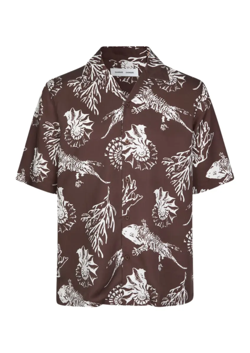 Samsoe Samsoe | Saoscar ax shirt 10527 brwon stone fossil