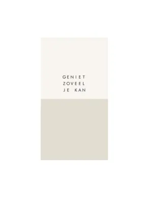 Servetten geniet zoveel je kan 11x20cm wit/zand