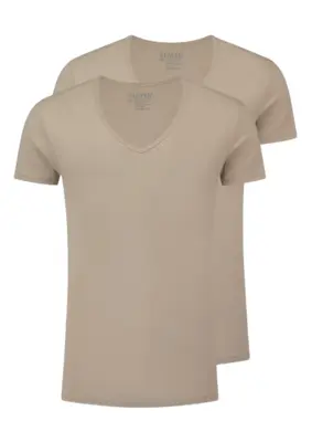 Slater | Stretch 2-pack t-shirt deep v-neck s/sl
