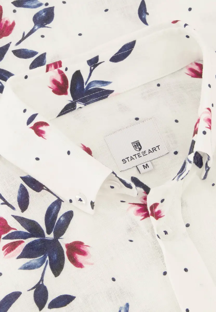 State Of Art | Shirt ls print li/co - ref ss 14291 wit/kersrood