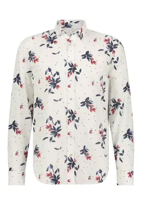 State Of Art | Shirt ls print li/co - ref ss 14291 wit/kersrood