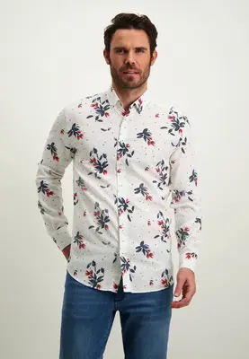 State Of Art | Shirt ls print li/co - ref ss 14291 wit/kersrood