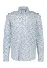 State Of Art | Shirt ls print poplin - ref ss 14195 wit/grijsblau