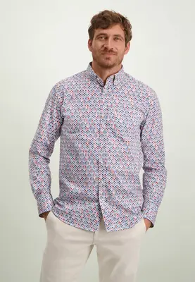 State Of Art | Shirt ls print poplin - ref ss 14195 wit/kersrood