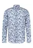 State Of Art | Shirt ls print poplin wit/donkerblauw