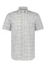 State Of Art | Shirt ss print poplin wit/grijsblauw