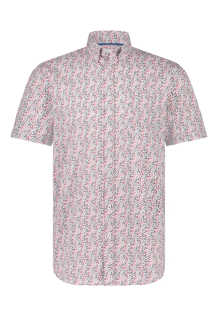 State Of Art | Shirt ss print poplin wit/kersrood