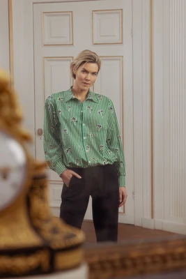 Studio Anneloes | Dio poplin flower stripe blouse