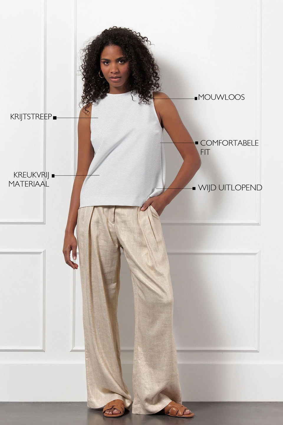 Studio Anneloes | Ebony bnd pinstripe top