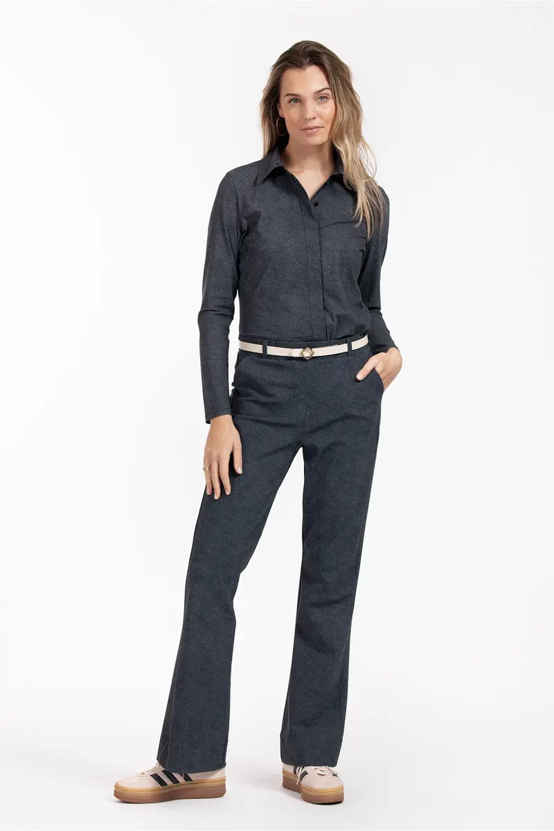 Studio Anneloes | Flair bonded denim trousers