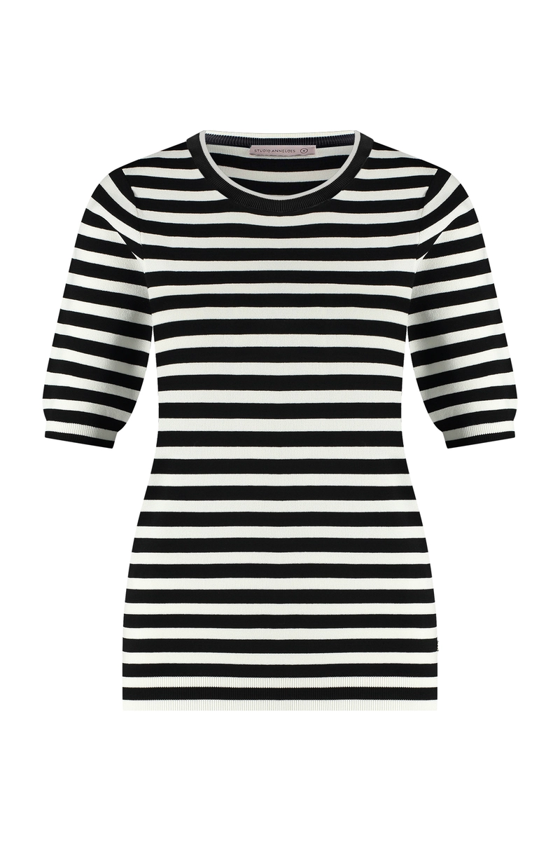 Studio Anneloes | Luna stripe short slv pullover