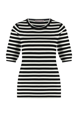 Studio Anneloes | Luna stripe short slv pullover