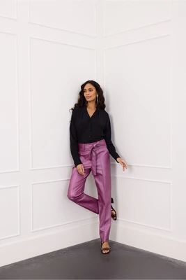 Studio Anneloes | Mita faux leather trousers