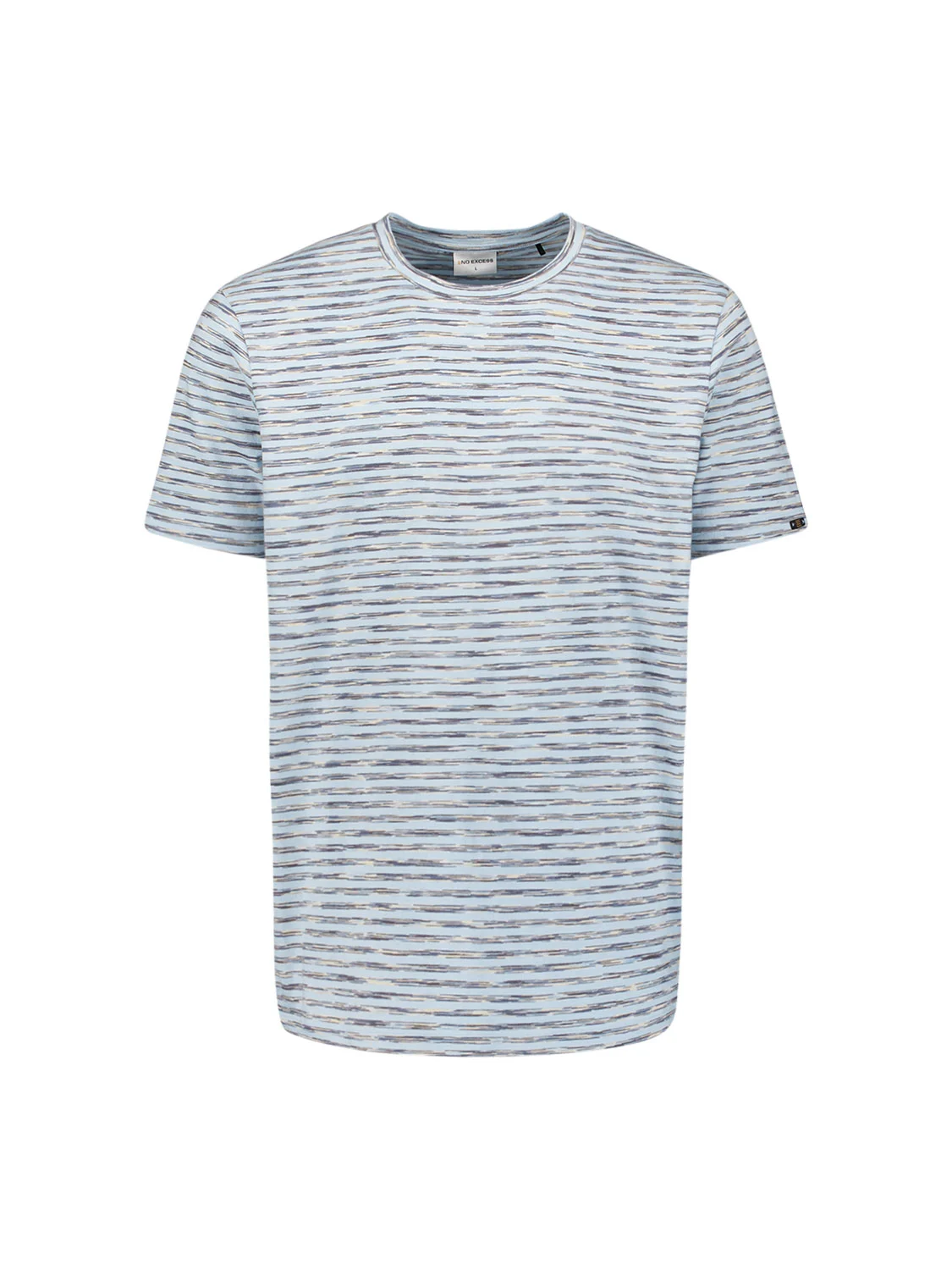 T-shirt crewneck multi coloured melange stripes