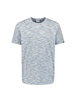 T-shirt crewneck multi coloured melange stripes