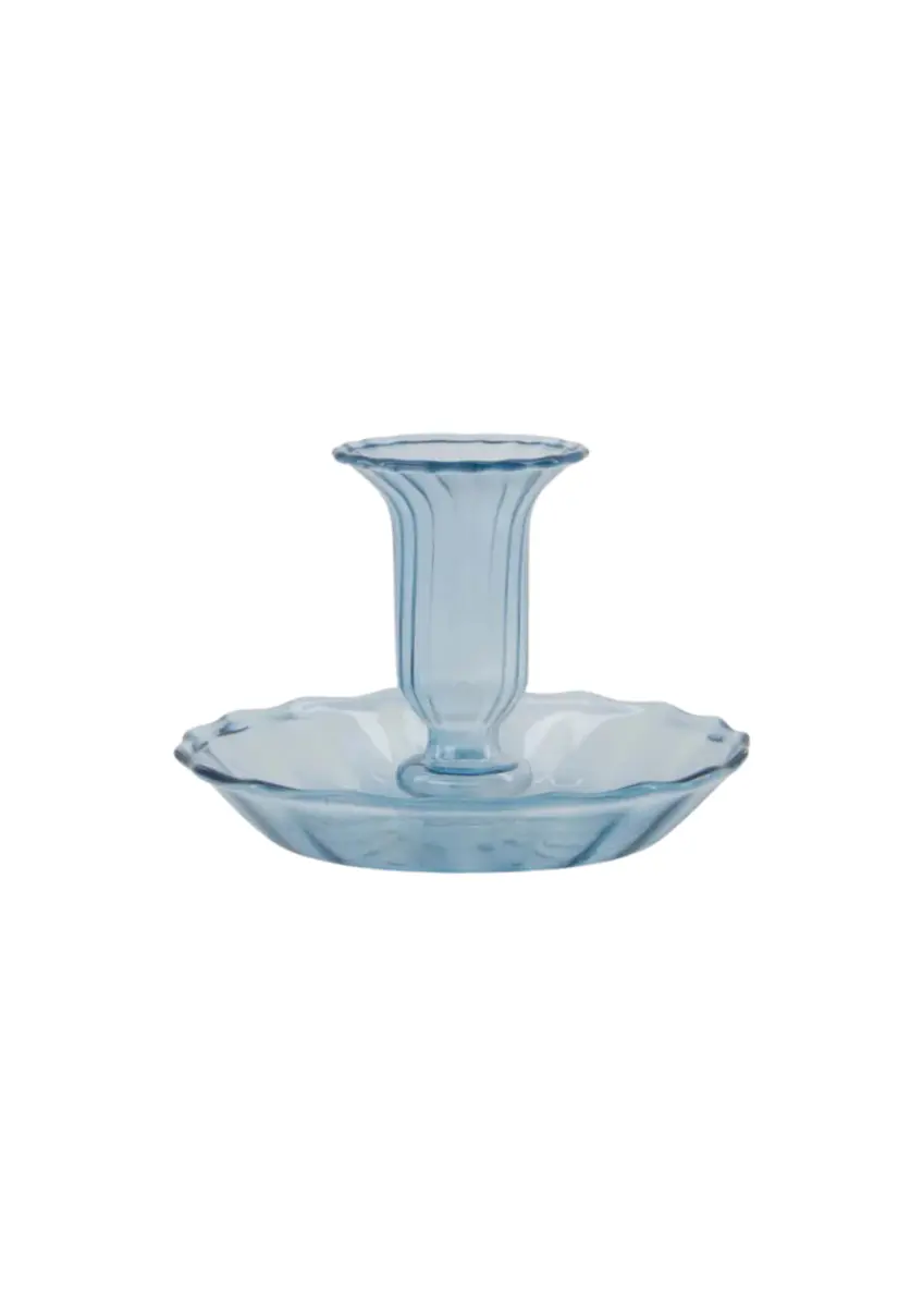 Zusss | Kandelaar glas schotel blauw