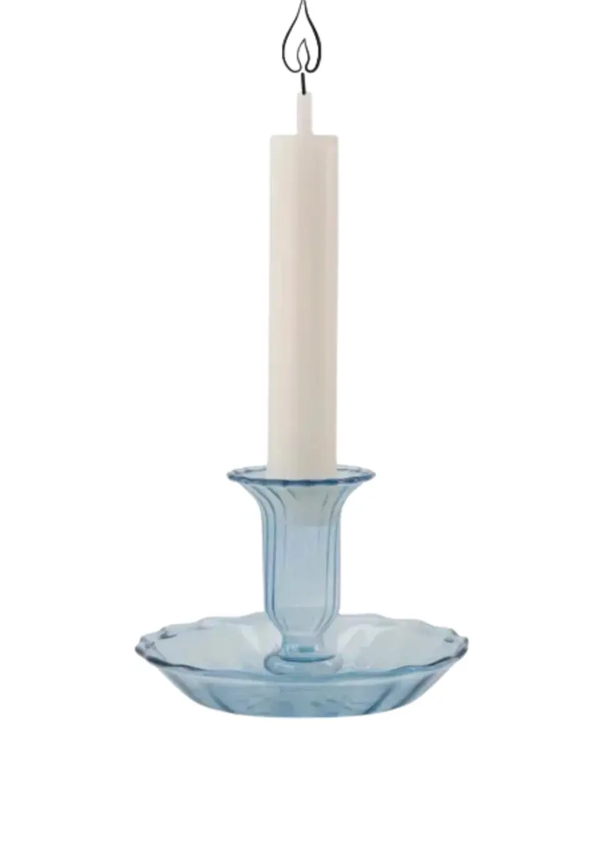 Zusss | Kandelaar glas schotel blauw