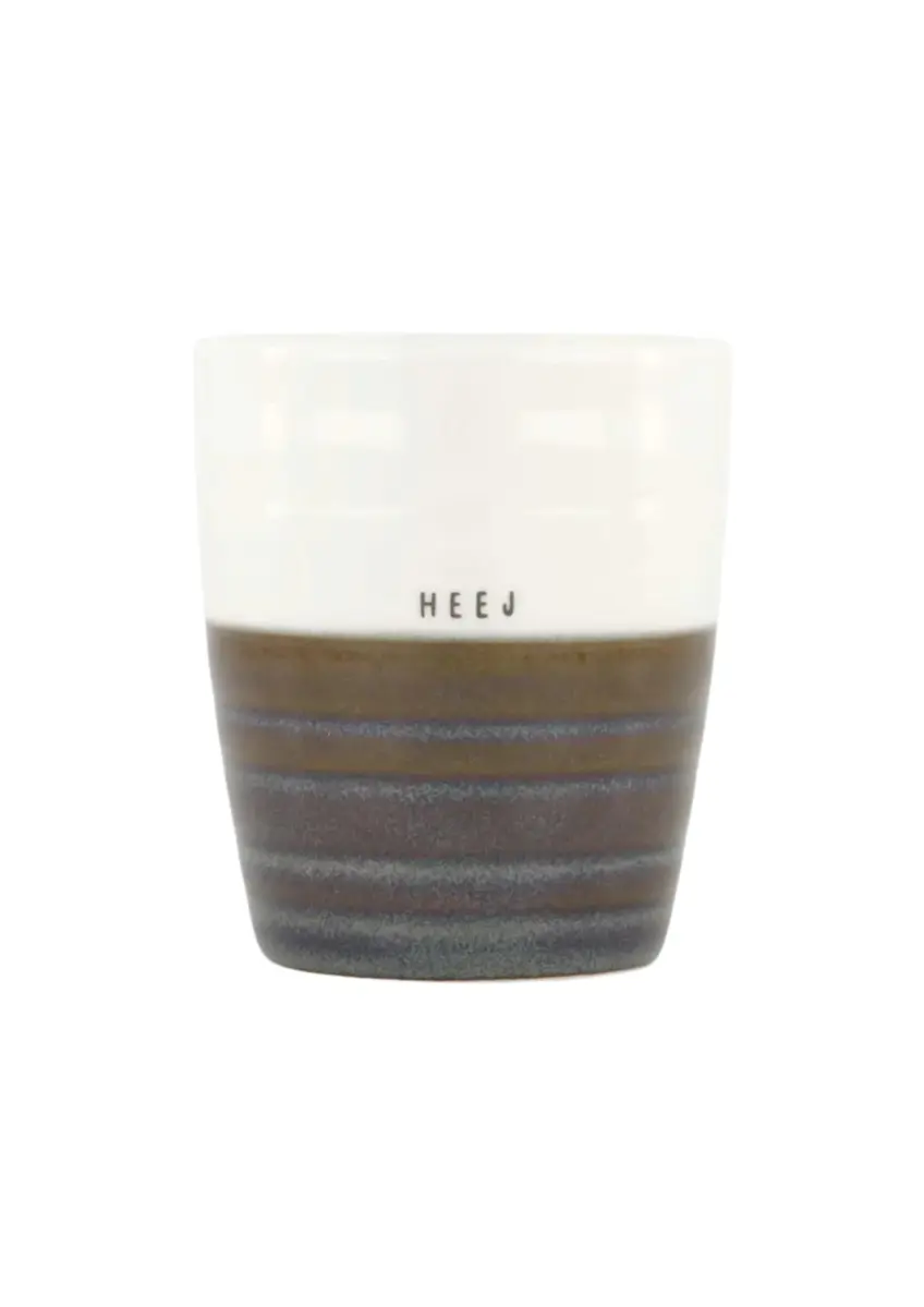 Zusss | Koffiemok heej wit/antracietgrijs