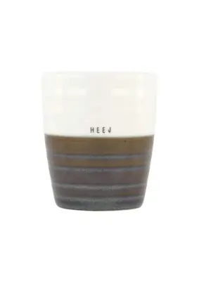 Zusss | Koffiemok heej wit/antracietgrijs