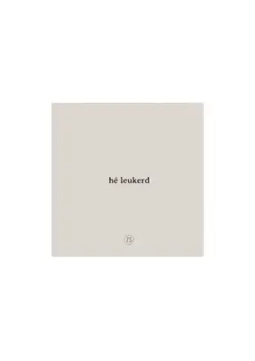 Zusss | Servetten he leukerd hartje 12.5x12.5cm zand/antracietgrijs