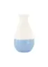 Zusss | Vaasje keramiek smal wit/blauw